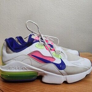 Nike Air Max Shoes Womens Size 7 US White Multicolor Neon Running CZ0436-100